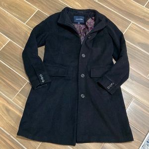 Land’s End women’s winter black winter pea coat. Size 8.